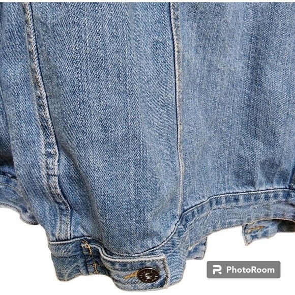 Blue Jean Jacket 'Embrace Your Inner Rose' Size XL Artsy Boho by Art Class - Picture 4 of 6